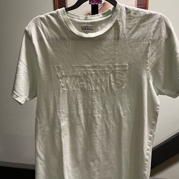 Vans Pale Green Slim Fit T-Shirt Small #109 - Picture 6 of 6